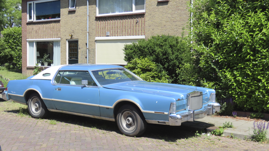 901699 Afbeelding van een Lincoln Continental, die al jarenlang geparkeerd staat op de Prinses Christinalaan te De ...